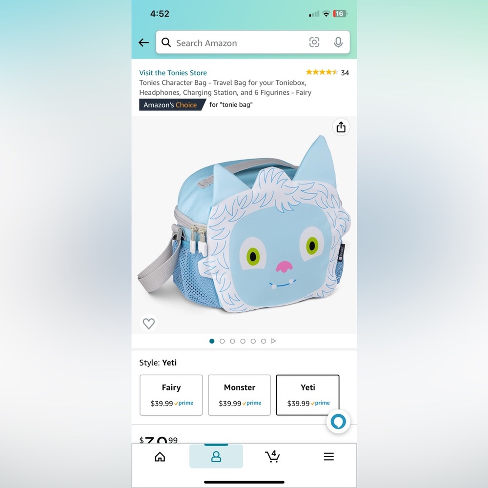 Tonies carry case NEW